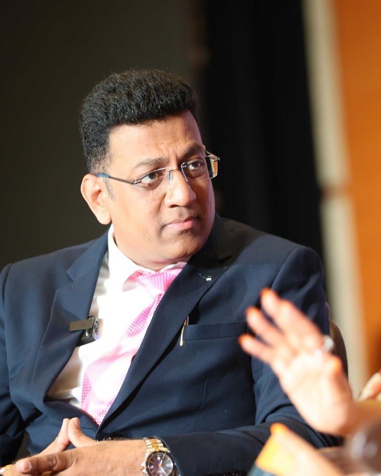 Pragnesh Patel, Founder and CEO of Cargoking Shipping & Logistics, speaking at an industry panel